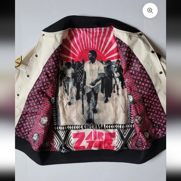 New W Tags ROF Rare! Rumble In The Jungle '74 Stadium Jacket Muhammad Ali Medium - Picture 5 of 16